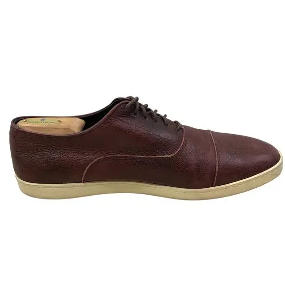 Allen Edmonds Shoes Mens 10.5 D Brown Leather Cap Toe Park Avenue Sneakers